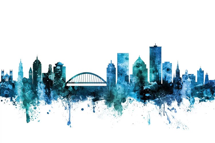 Blue Rochester, New York Skyline