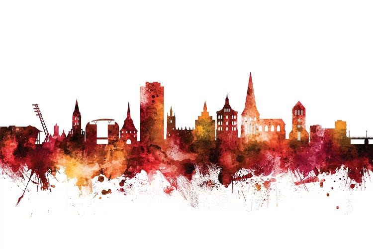Rusted Rostock, Germany Skyline by Michael Tompsett wall art