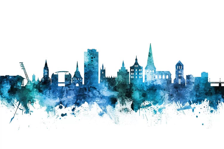 Blue Rostock, Germany Skyline