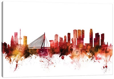 Rotterdam, The Netherlands Skyline Canvas Art Print