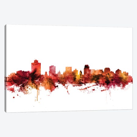 Salt Lake City, Utah Skyline Canvas Print #MTO1564} by Michael Tompsett Canvas Art