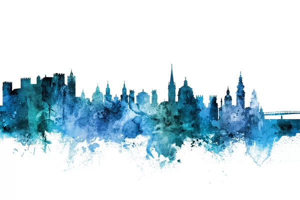 Austria: Blue Salzburg, Austria Skyline by Michael Tompsett