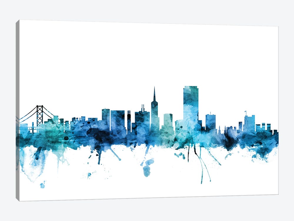 San Francisco, California Skyline by Michael Tompsett 1-piece Art Print