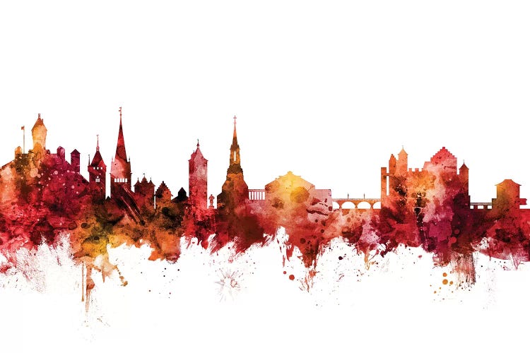 Rusted Schaffhausen, Switzerland Skyline by Michael Tompsett wall art