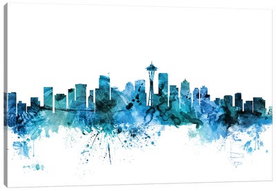 Seattle, Washington Skyline Canvas Art Print - Seattle