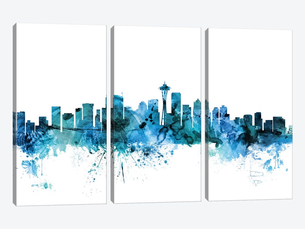 Seattle, Washington Skyline by Michael Tompsett 3-piece Art Print