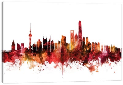 Shanghai, China Skyline Canvas Art Print - China Art