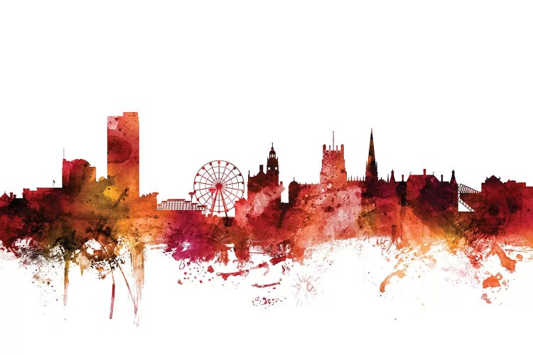 Rusted Sheffield, England Skyline by Michael Tompsett wall art