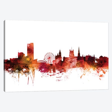 Sheffield, England Skyline Canvas Print #MTO1586} by Michael Tompsett Canvas Wall Art