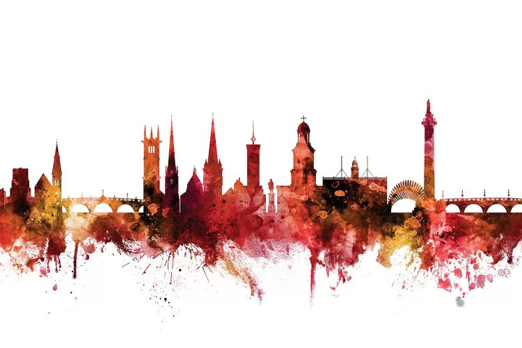 Rusted Shrewsbury, England Skyline by Michael Tompsett wall art