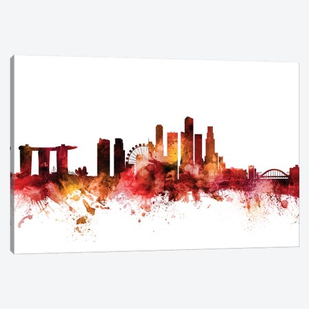 Singapore Skyline Canvas Print #MTO1590} by Michael Tompsett Canvas Art