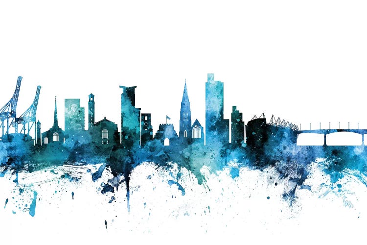 Blue Southampton, England Skyline