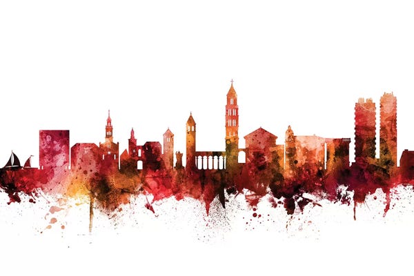 Split: Rusted Split, Croatia Skyline by Michael Tompsett