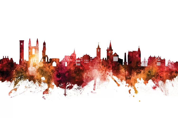Rusted St. Andrews, Scotland Skyline by Michael Tompsett wall art