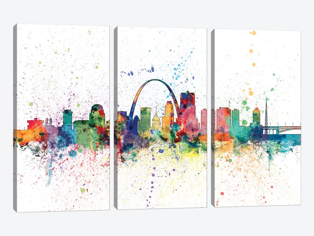 St. Louis, Missouri, USA by Michael Tompsett 3-piece Canvas Art