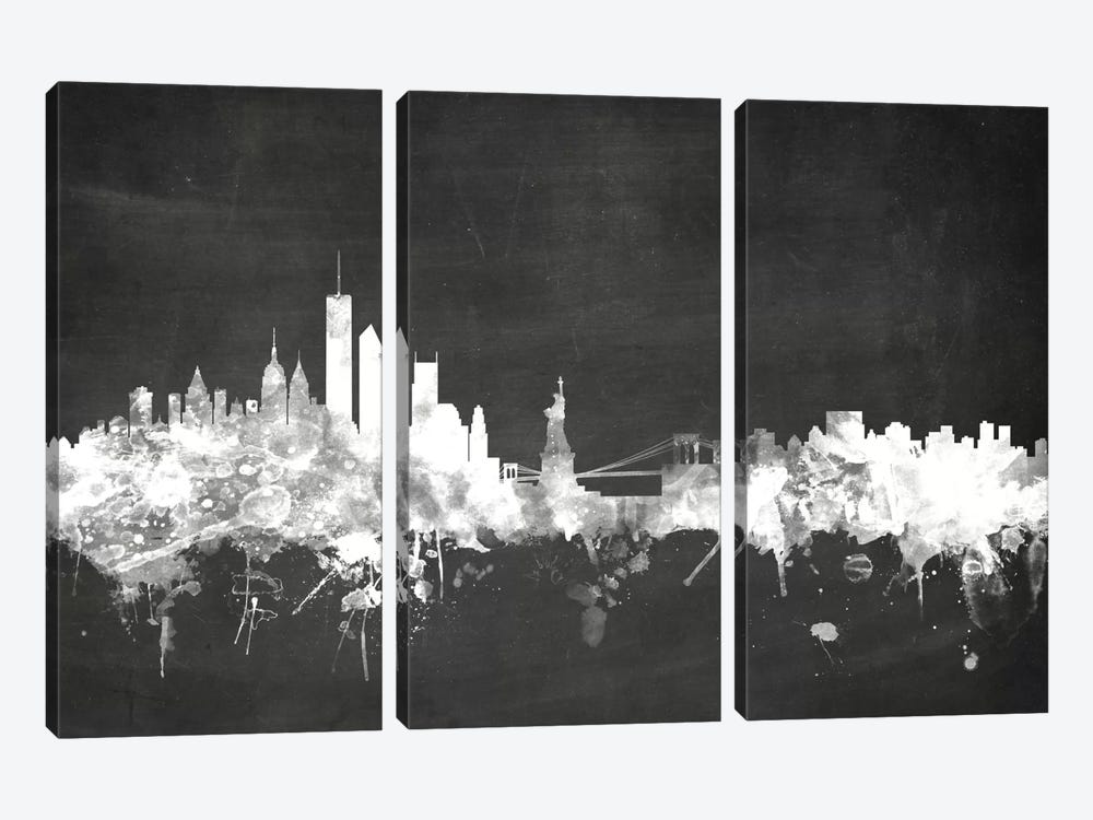 New York City, New York, USA by Michael Tompsett 3-piece Canvas Print