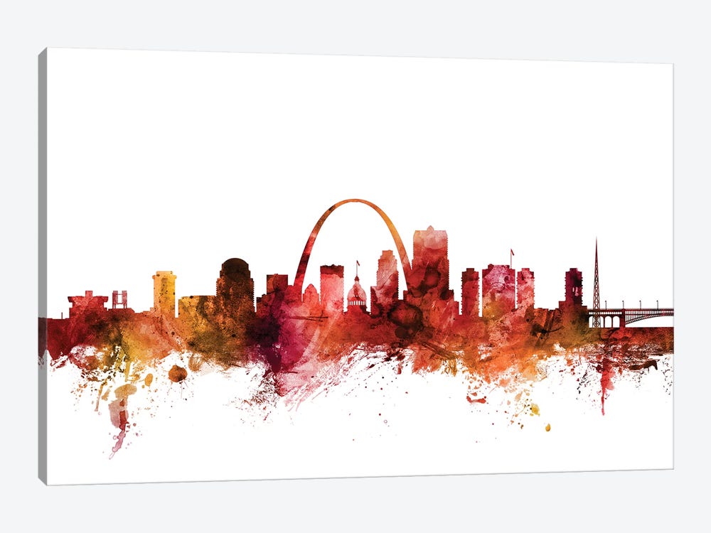 St. Louis, Missouri Skyline by Michael Tompsett 1-piece Canvas Art Print