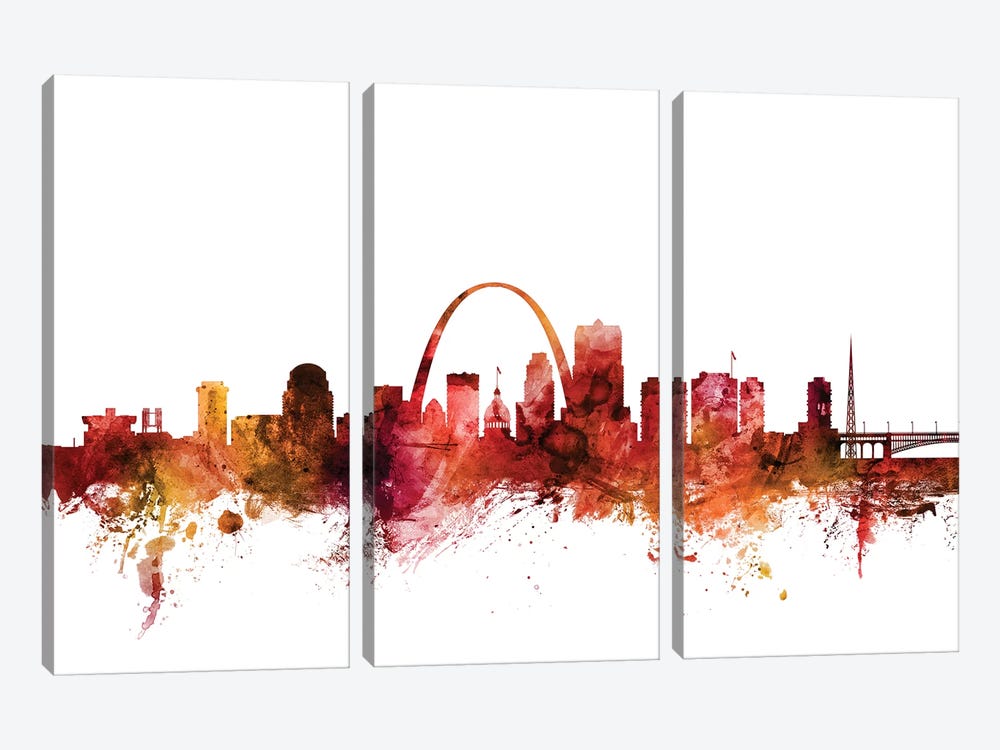 St. Louis, Missouri Skyline by Michael Tompsett 3-piece Art Print
