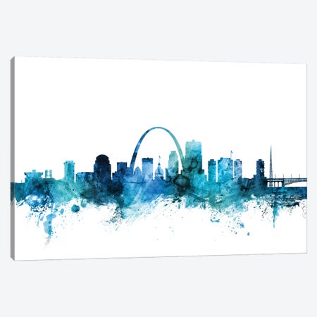 St. Louis, Missouri Skyline Canvas Print #MTO1601} by Michael Tompsett Canvas Wall Art