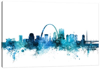 St. Louis, Missouri Skyline Canvas Art Print - St. Louis Art