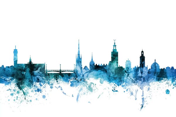 Blue Stockholm, Sweden Skyline