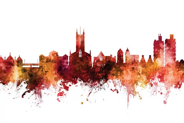 Rusted Stoke On Trent, England Skyline