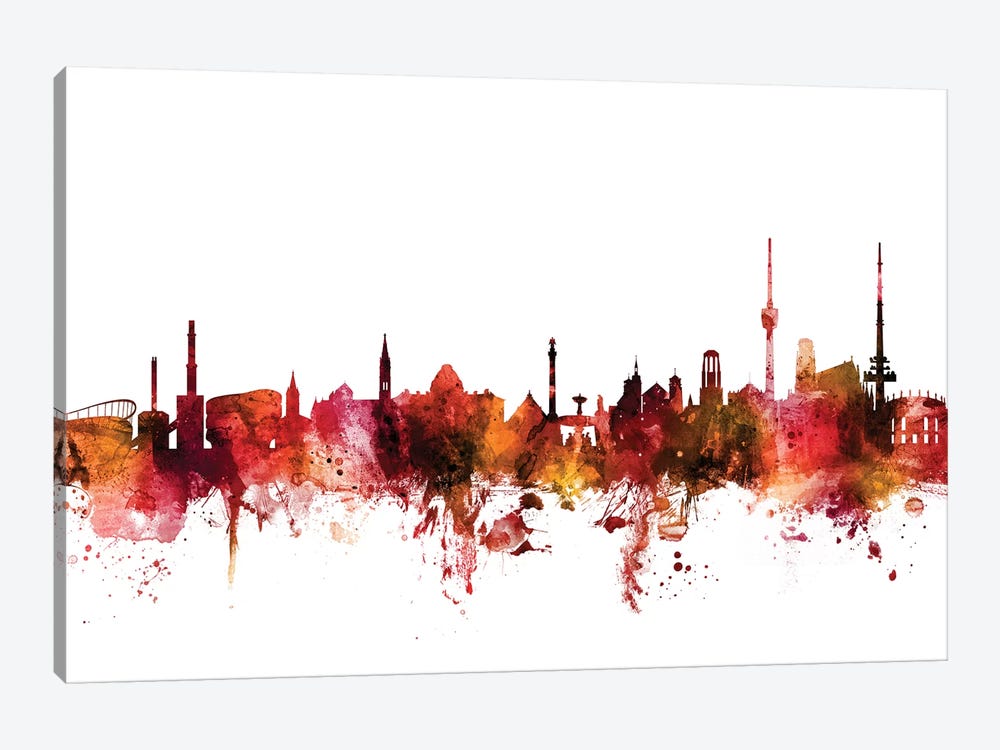 Stuttgart, Germany Skyline by Michael Tompsett 1-piece Canvas Print