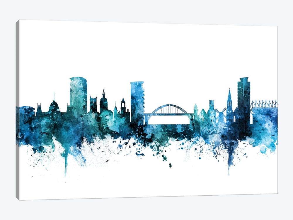 Sunderland, England Skyline 1-piece Canvas Print