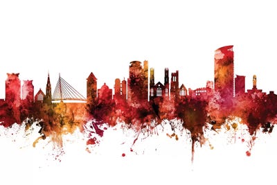 Rusted Swansea, Wales Skyline by Michael Tompsett art print