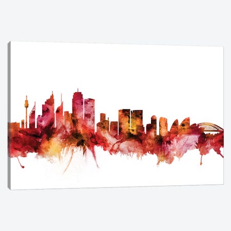 Sydney, Australia Skyline Canvas Print #MTO1614} by Michael Tompsett Canvas Wall Art