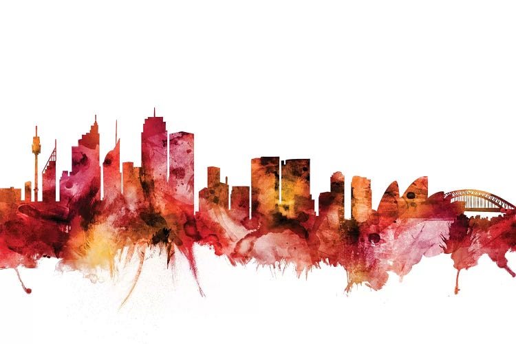 Rusted Sydney, Australia Skyline by Michael Tompsett wall art