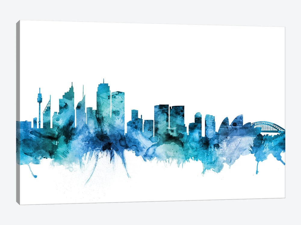Sydney, Australia Skyline by Michael Tompsett 1-piece Canvas Art Print