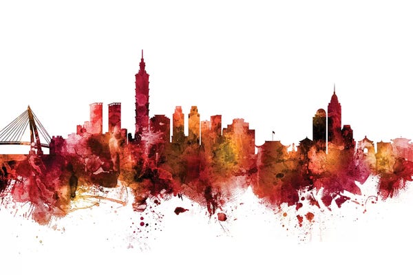Taiwan: Rusted Taipei, Taiwan Skyline by Michael Tompsett