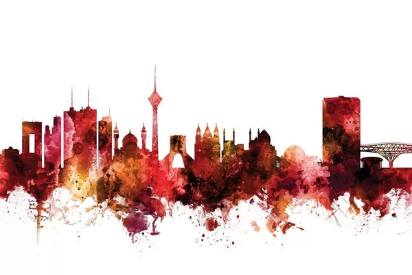 Michael Tompsett: Rusted Tehran, Iran Skyline by Michael Tompsett