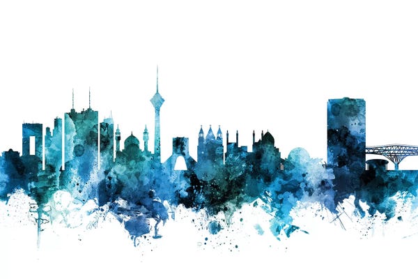 Blue Tehran, Iran Skyline