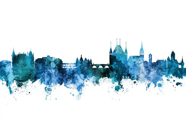 Blue Thun, Switzerland Skyline by Michael Tompsett wall art