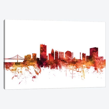 Toledo, Ohio Skyline Canvas Print #MTO1626} by Michael Tompsett Canvas Print