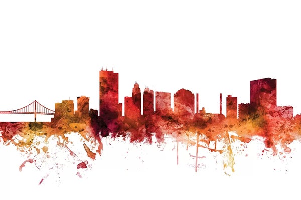 Toledo: Rusted Toledo, Ohio Skyline by Michael Tompsett