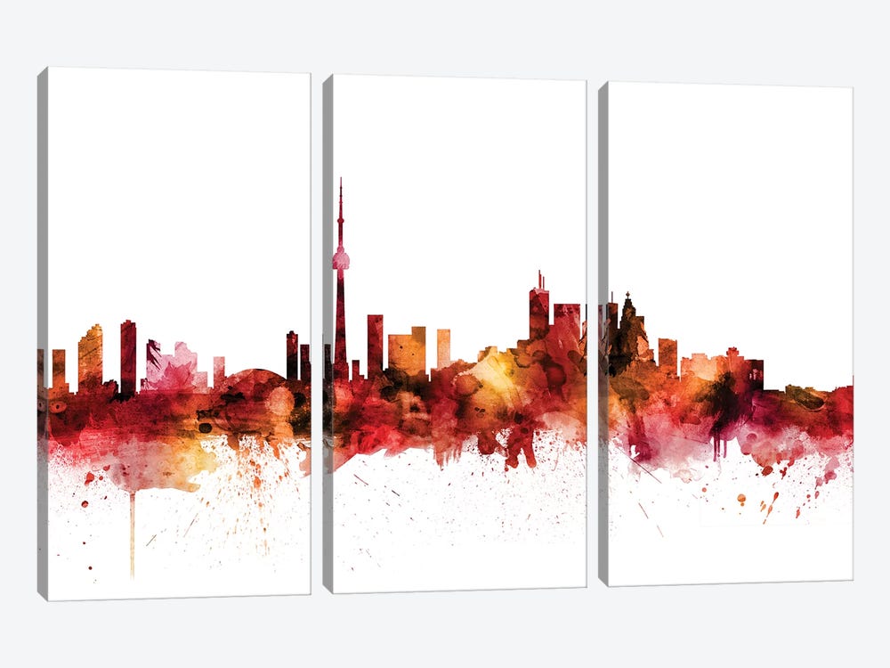 Toronto, Canada Skyline by Michael Tompsett 3-piece Art Print
