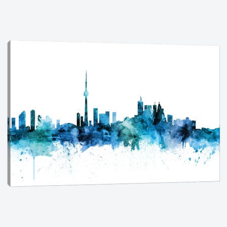 Toronto, Canada Skyline Canvas Print #MTO1629} by Michael Tompsett Canvas Art