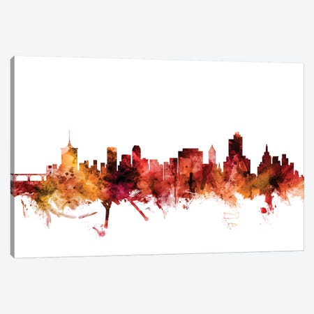 Tulsa, Oklahoma Skyline Canvas Print #MTO1632} by Michael Tompsett Canvas Art Print