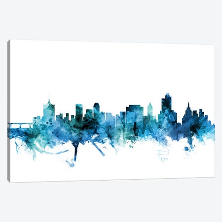 Tulsa, Oklahoma Skyline Canvas Print #MTO1633} by Michael Tompsett Canvas Art Print