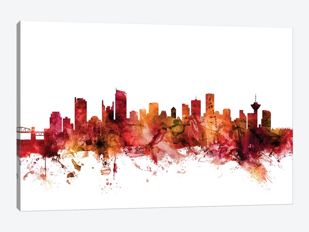 Vancouver, Canada Skyline by Michael Tompsett 1-piece Canvas Wall Art