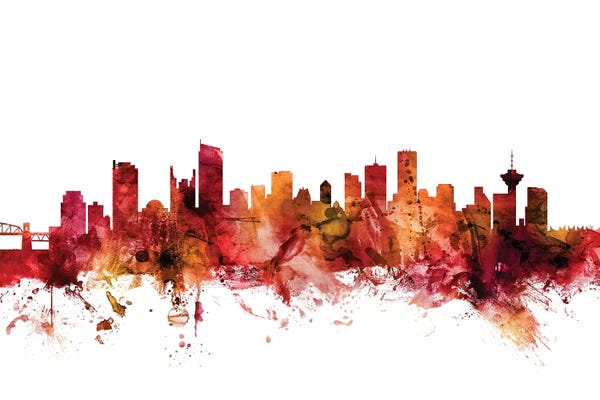 Vancouver: Rusted Vancouver, Canada Skyline by Michael Tompsett