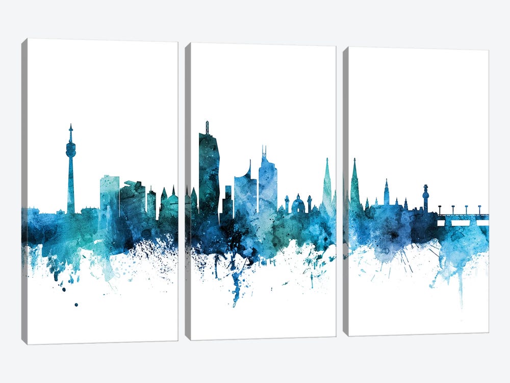 Vienna, Austria Skyline 3-piece Canvas Print