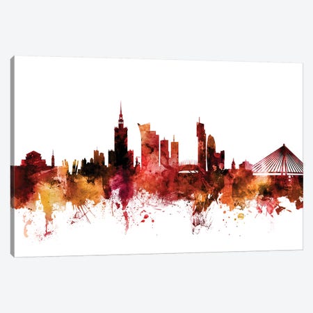 Warsaw, Poland Skyline Canvas Print #MTO1644} by Michael Tompsett Canvas Print