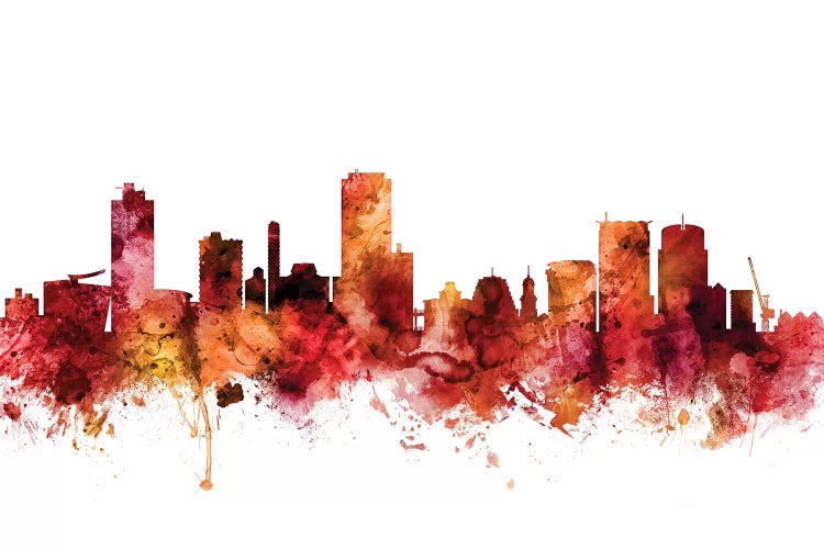 Rusted Wellington, New Zealand Skyline by Michael Tompsett wall art