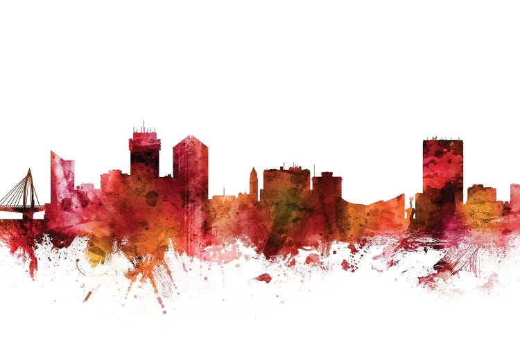 Rusted Wichita, Kansas Skyline by Michael Tompsett wall art