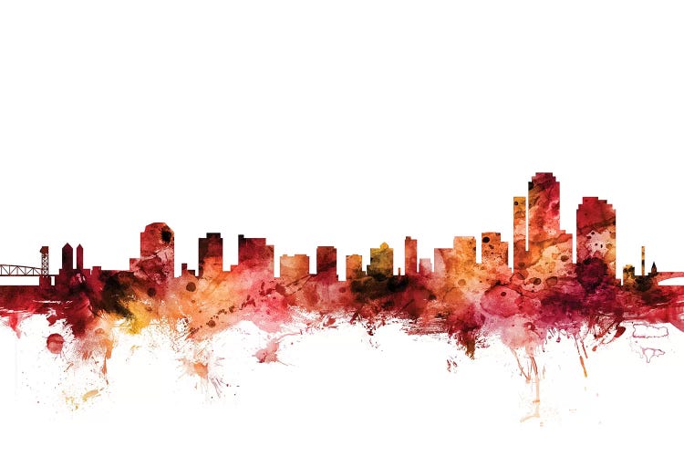 Rusted Wilmington, Delaware Skyline by Michael Tompsett wall art