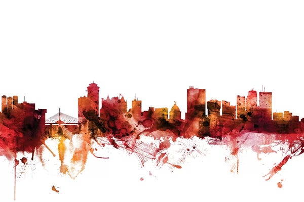 Manitoba: Rusted Winnipeg, Canada Skyline by Michael Tompsett